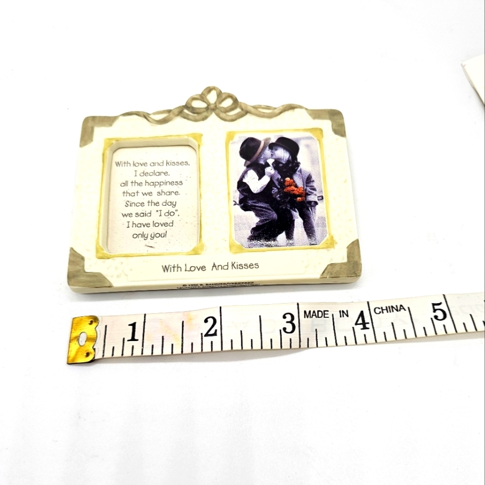 Kim Anderson Pretty as a Picture Photo Frame 'With Love and Kisses"
